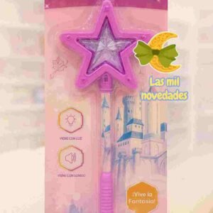 OFERTA!!!!! VARITA ¨ALTA¨ CETRO CON LUZ Y SONIDO MAGIC MANA princesas - Imagen 1