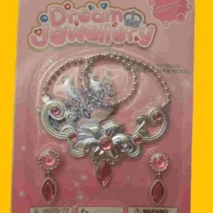 SET BIJOU CORONA COLLAR Y AROS EN BLISTER