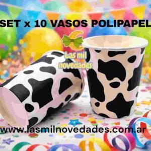 set x 10 VASOS POLIPAPEL
