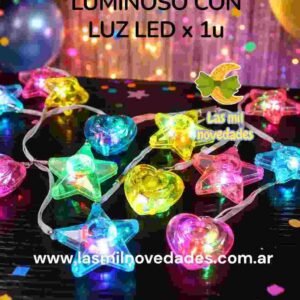 COLGANTE LUMINOSO x 1 ***CON LUZ LED*** variedad de diseños