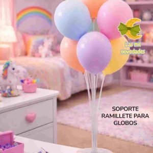 PALITO CON PORTA GLOBO **RAMILLETE** CON BASE - Imagen 1