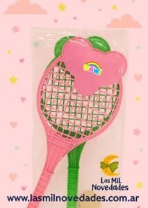 SET DE PALETAS CON PELOTA TENIS PERSONAJES Wawi - Imagen 1