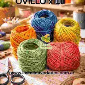 HILO SISAL ovillo x 1 variedad de colores. - Imagen 1