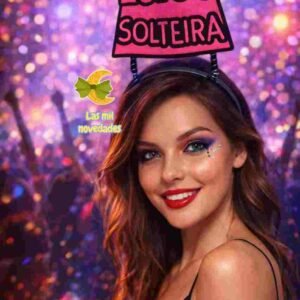 VINCHA FRASE ESTOY SOLTERA variedad de colores - Imagen 1