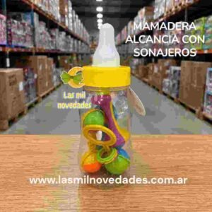 MAMADERA ALCANCIA CON SONAJEROS