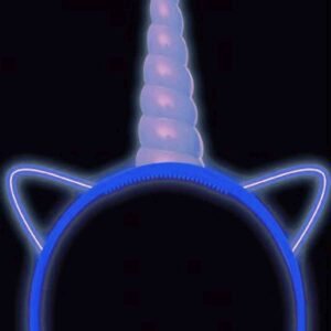 VINCHA NEON UNICORNIO LUMINOSO COTILLON - Imagen 2