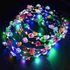 VINCHA DE ***FLORES*** FELICITAS CON LUCES LED - Imagen 2