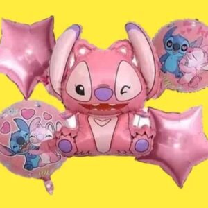 GLOBO 5 PIEZAS "STICH" Globo principal 70 cms aprox y 4 de 45 cms aprox - Imagen 1