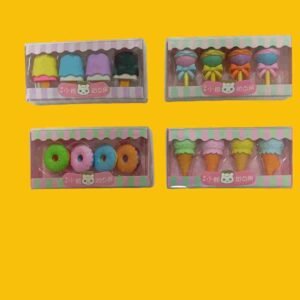 PACK 4 GOMAS DE BORRAR DISEÑOS KAWAII EN CAJITA
