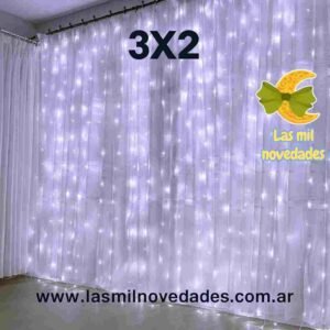 CORTINA DE LUZ 3 x 2 METROS "BLANCO" con enchufe - Imagen 1