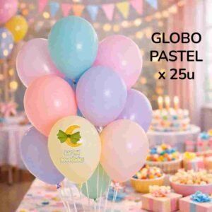 GLOBO LATEX x 25 unidades **PASTEL**