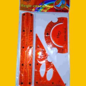 SET DE GEOMETRIA "FLEXIBLE" 20 CMS, 4 PIEZAS ¨NEO ART¨