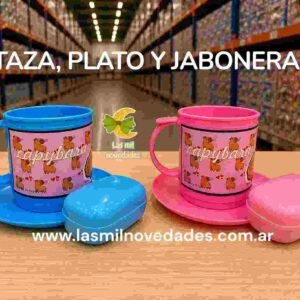 TAZA PLATO Y JABONERA Wawi variedad diseños