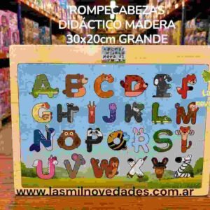 ROMPECABEZAS DIDACTICO MADERA 30 x 20 CMS ¨grande¨ variedad de diseños