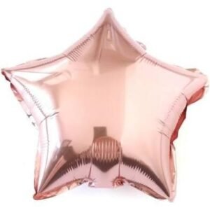 GLOBO "ESTRELLA ROSA GOLD LISO" 10 pulgadas 20 cms aprox - Imagen 1