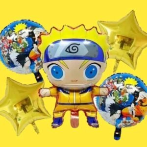 GLOBO 5 PIEZAS "NARUTO" Globo principal 70 cms aprox y 4 de 45 cms aprox - Imagen 1