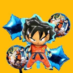GLOBO 5 PIEZAS "DRAGON BALL" Globo principal 70 cms aprox y 4 de 45 cms aprox - Imagen 1