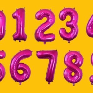 GLOBO FUCSIA NUMERO "2" 16 pulgadas 45 cms aprox