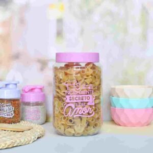 FRASCO "GRANDE" CON TAPA y FRASES POSITIVAS material Plastico - Imagen 1