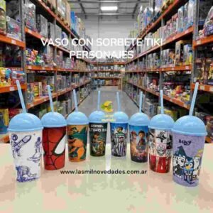 VASO CON SORBETE TIKI **PERSONAJES** Wawi