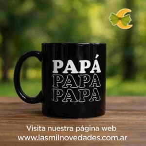 TAZA PORCELANA NEGRA DIA DEL PADRE - Imagen 1
