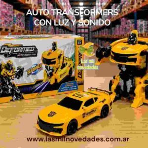 OFERTA!!! AUTO "TRANSFORMERS" CON LUZ Y SONIDO - Imagen 1