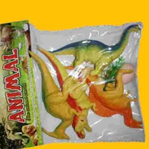 DINOSAURIO x 4 CON HUEVO EN BOLSA