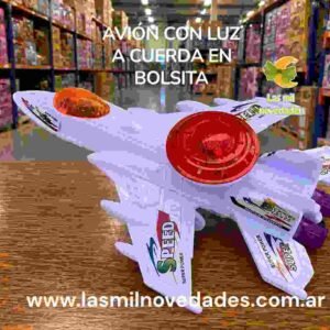 AVION CON LUZ A CUERDA en bolsita