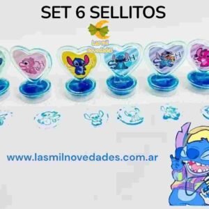 SET 6 SELLITOS STICH  LABUBU o CAPIBARA - Imagen 2