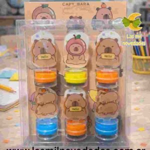 SET 6 SELLITOS STICH  LABUBU o CAPIBARA - Imagen 3