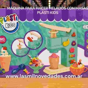 MAQUINA PARA HACER HELADOS CON MASAS PLASTI KIDS - Imagen 1