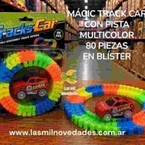 MAGIC TRACK CAR CON PISTA MULTICOLOR 80 PIEZAS en blister