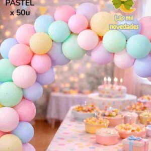 GLOBO LATEX x 50 unidades **PASTEL**
