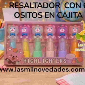 RESALTADOR CON 6 **OSITOS** EN CARTUCHERA o CAJITA - Imagen 1