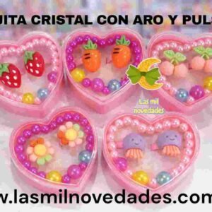 CAJA CAJITA ACRILICA x 1 CON ARITOS TRABITAS COLEROS o PULSERAS variedad de formas y diseños