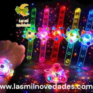 PULSERA LUMINOSA x1 SPINNER SPINER GIRATORIA variedad de colores