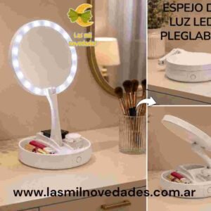ESPEJO DE LUZ LED PLEGABLE