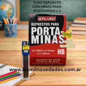 TUBO REPUESTO CON MINAS 0.6 MM PARA PORTAMINAS x 1 - Imagen 1