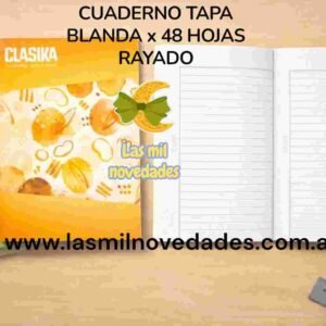 CUADERNO TAPA BLANDA FLEX x 48 hojas ***RAYADO*** - Imagen 2