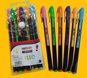 LAPICERA x 6 "FLUO" TINTA GEL NEO ART
