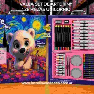VALIJA SET DE ARTE TINY 48 PIEZAS *OSITO*