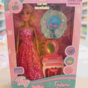 MUÑECA EN CAJA TINY FASHION **CON TOCADOR**