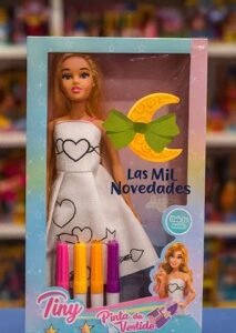 TINY ¨PINTA SU VESTIDO¨ CON FIBRAS PARA COLOREAR