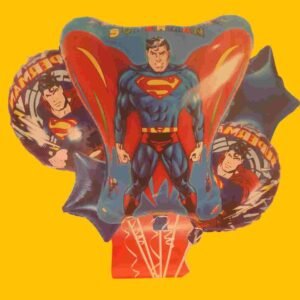 GLOBO 5 PIEZAS "SUPERMAN" Globo principal 70 cms aprox y 4 de 45 cms aprox - Imagen 1