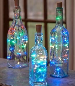 ALAMBRE LED "CORCHO" 3 mts "MULTICOLOR" incluye pilas