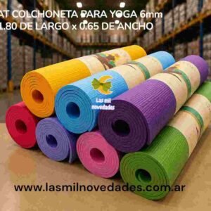 MAT COLCHONETA PARA YOGA 6MM 1.80 DE LARGO X 0.65 DE ANCHO