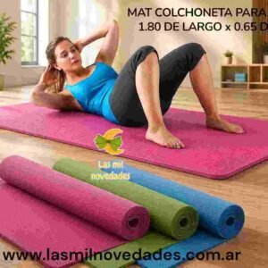 MAT COLCHONETA PARA YOGA 6MM 1.80 DE LARGO X 0.65 DE ANCHO - Imagen 2