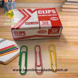 CLIPS x 50 UNIDADES COLORES SURTIDOS