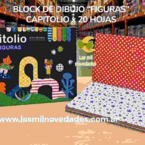 BLOCK DE DIBUJO "FANTASIA FIGURAS" TIPO NENE CAPITOLIO x 20 hojas