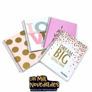 CUADERNO "A5 TAPA DURA" 80 hjs TIPO AGENDA DISEÑOS DIVERTIDOS